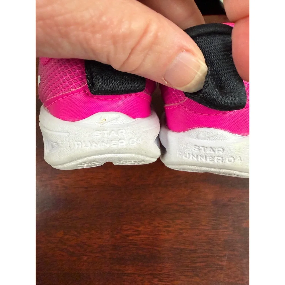 Nike Star Runner 4 NN Toddler Fireberry Pink White Sneakers DX7616-601 Size 5C